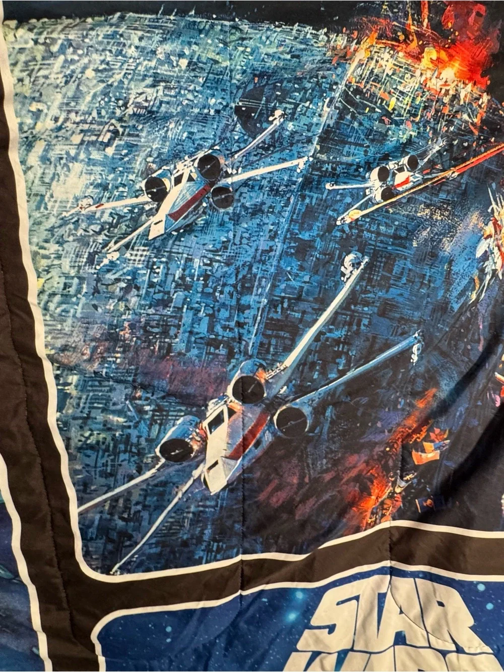 Star Wars Blue Graphic Comforter with Character Panels